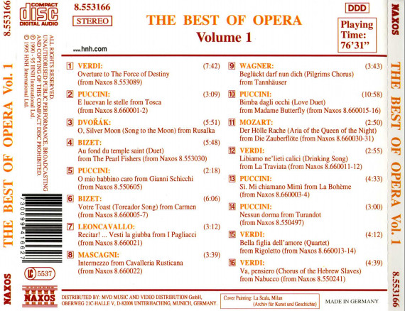 Various - The Best Of Opera Vol. 1 | Naxos (8.553166) - 2 Various - The Best Of Opera Vol. 1 | Naxos (8.553166) - 2