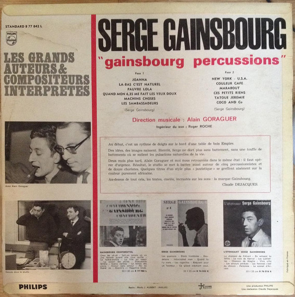 Serge Gainsbourg - Gainsbourg Percussions | Philips (B 77.842 L) - 2 Serge Gainsbourg - Gainsbourg Percussions | Philips (B 77.842 L) - 2