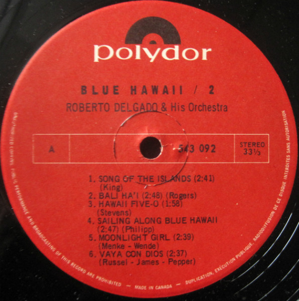 Roberto Delgado & His Orchestra - Blue Hawaii 2 [Vinyl] | Polydor (543.092) - 4