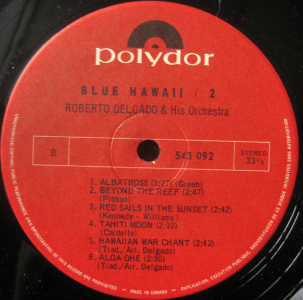 Roberto Delgado & His Orchestra - Blue Hawaii 2 [Vinyl] | Polydor (543.092) - 5