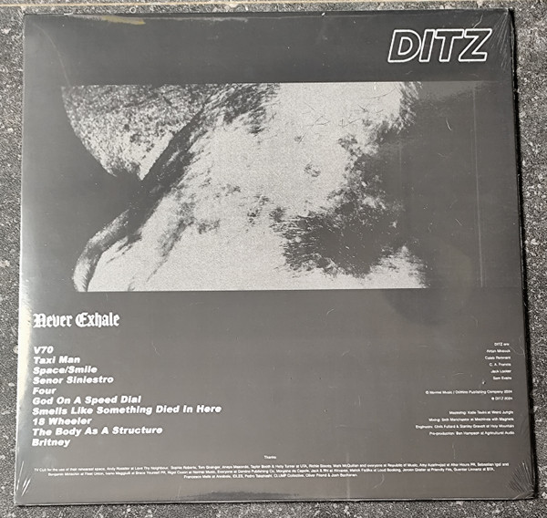 DITZ - Never Exhale | Not On Label (Ditz Self-Released) (DITZ1LPC2) - 2