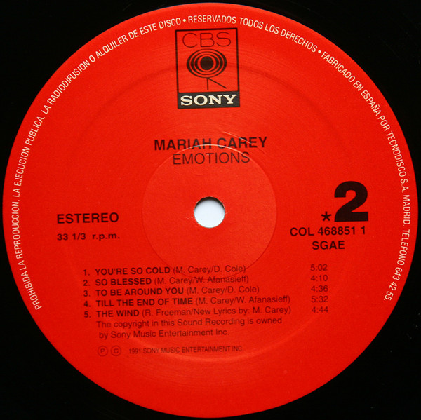 Mariah Carey - Emotions | CBS/Sony (COL 468851 1) - 4
