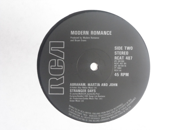 Modern Romance - Just My Imagination (Running Away With Me) | RCA (RCAT 407) - 3