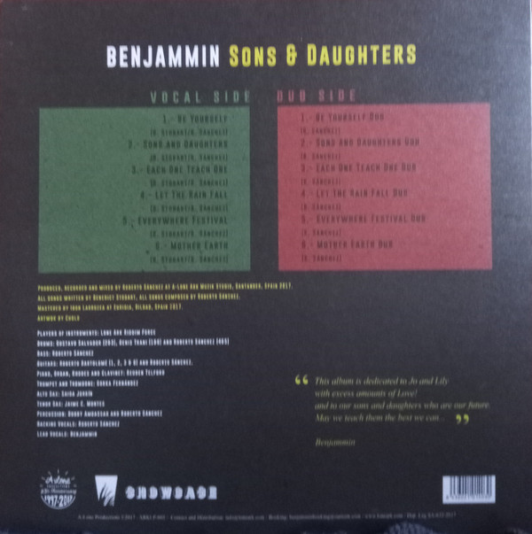 Ben-Jammin' - Sons & Daughters | A-Lone Productions (ARKLP-005) - 2 Ben-Jammin' - Sons & Daughters | A-Lone Productions (ARKLP-005) - 2