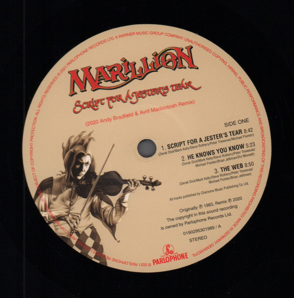 Marillion - Script For A Jester's Tear (2020 Remix) | Parlophone Records Ltd. (0190295301989) - 2 Marillion - Script For A Jester's Tear (2020 Remix) | Parlophone Records Ltd. (0190295301989) - 2