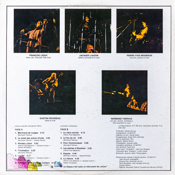 Le Match - Légendes [Vinyl] | Sonogram (LSG-72007) - 2