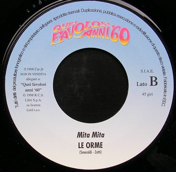 Le Orme - Senti L'Estate Che Torna / Mita Mita | Car Juke Box (CRJNP 1030) - 4 Le Orme - Senti L'Estate Che Torna / Mita Mita | Car Juke Box (CRJNP 1030) - 4