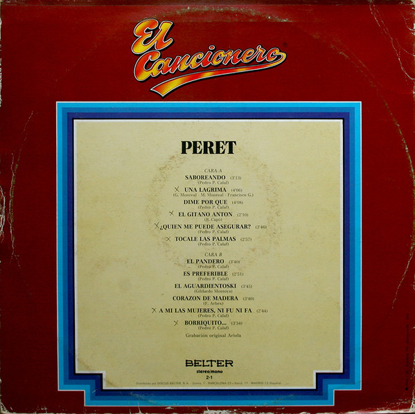 Peret - Peret - El Cancionero | Belter (2-1) - 2