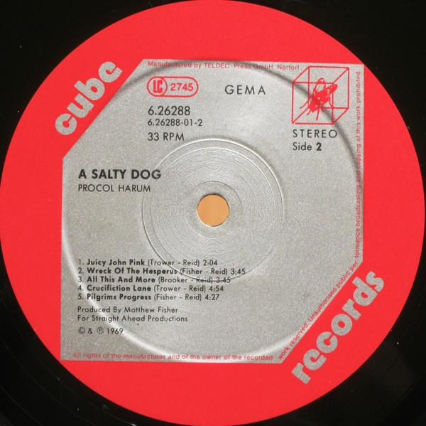 Procol Harum - A Salty Dog | Cube Records (6.26288 BL) - 4