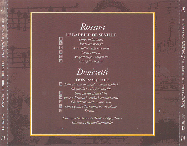 Gioacchino Rossini / Gaetano Donizetti - Le Barbier De Séville / Don Pasquale | Marshall Cavendish (MC-008) - 4