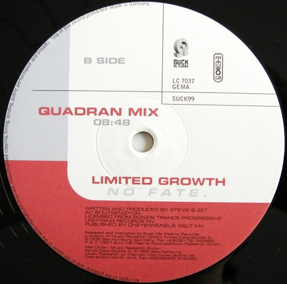 Limited Growth - No Fate | Suck Me Plasma (SUCK99) - 4