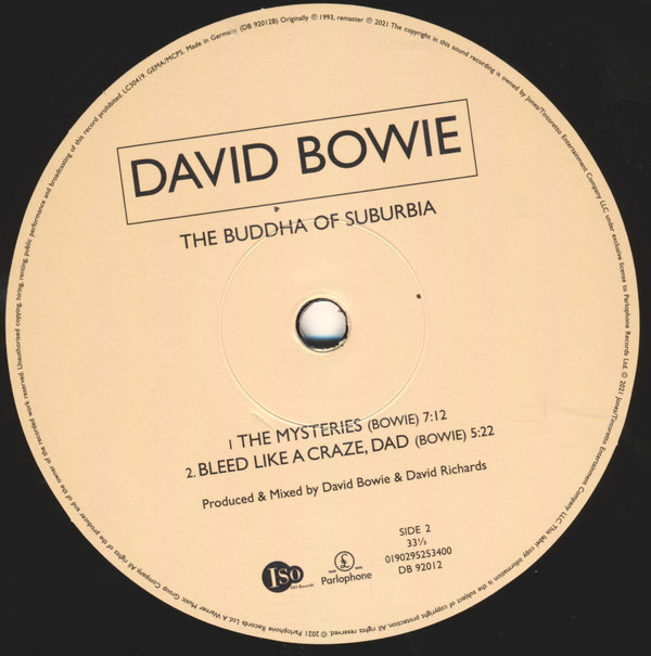 David Bowie - The Buddha Of Suburbia | Parlophone (DB 92012) - 4 David Bowie - The Buddha Of Suburbia | Parlophone (DB 92012) - 4