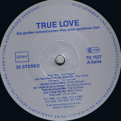 Various - True Love (Die Großen Romantischen Hits Einer Goldenen Zeit) | K-Tel (TG 1527) - 3