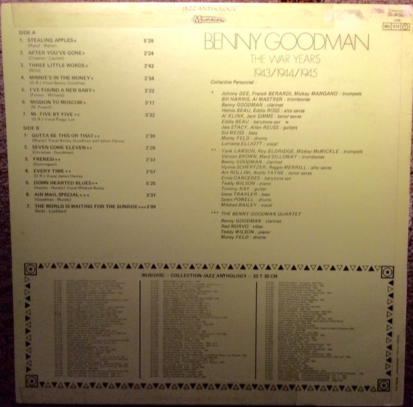 Benny Goodman - The War Years 1943/1944/1945 | Musidisc (30 JA 5226) - 2 Benny Goodman - The War Years 1943/1944/1945 | Musidisc (30 JA 5226) - 2