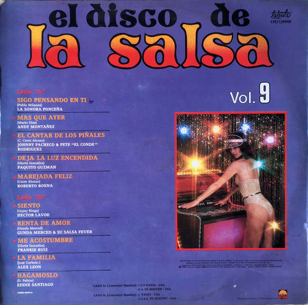 Various - El Disco De La Salsa Vol.9 | Talento (LP (11)9040) - 2 Various - El Disco De La Salsa Vol.9 | Talento (LP (11)9040) - 2