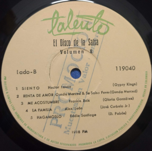 Various - El Disco De La Salsa Vol.9 | Talento (LP (11)9040) - 4 Various - El Disco De La Salsa Vol.9 | Talento (LP (11)9040) - 4