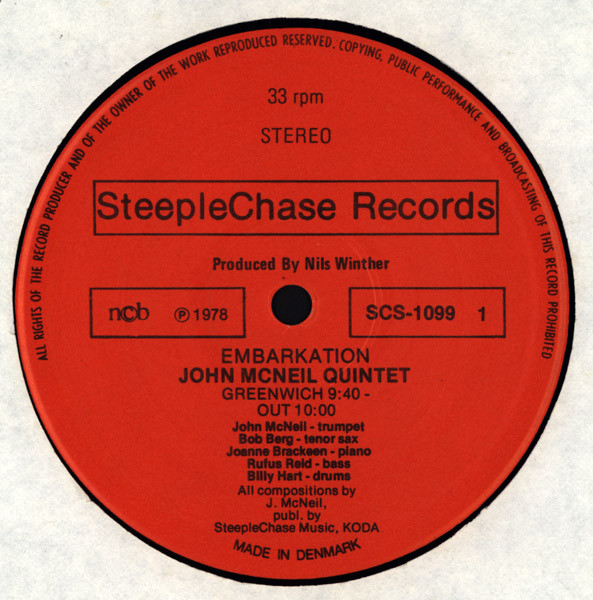 John McNeil Quintet - Embarkation | SteepleChase (SCS 1099) - 3