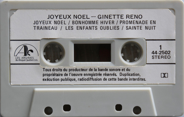 Ginette Reno - Joyeux Noël | Les Archives Du Disque Québécois (44-2502) - 3 Ginette Reno - Joyeux Noël | Les Archives Du Disque Québécois (44-2502) - 3