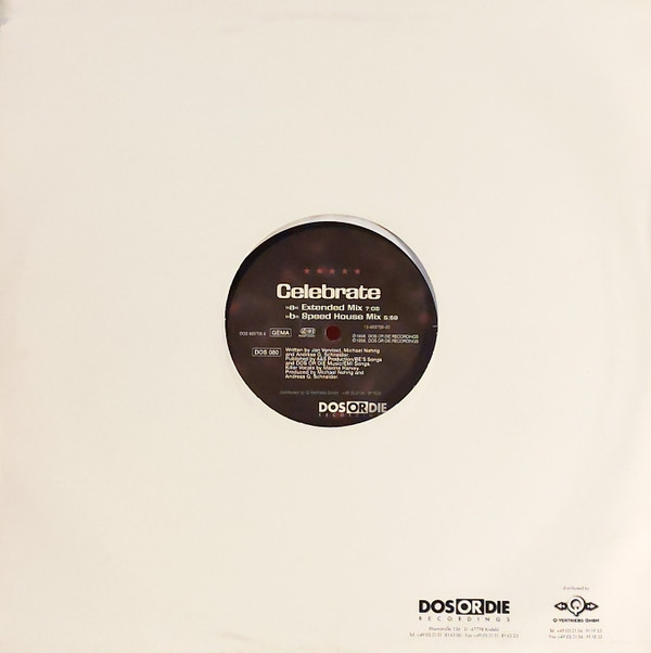 Kosmonova Versus Fiocco - Celebrate | Dos Or Die Recordings (DOS 080) - 2