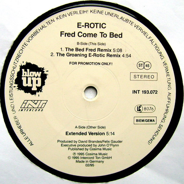 E-Rotic - Fred Come To Bed | Blow Up (INT 193.072) - main