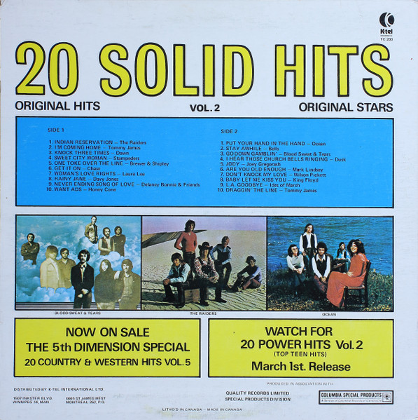 Various - 20 Solid Hits Volume II | K-Tel (TC 203) - 2 Various - 20 Solid Hits Volume II | K-Tel (TC 203) - 2