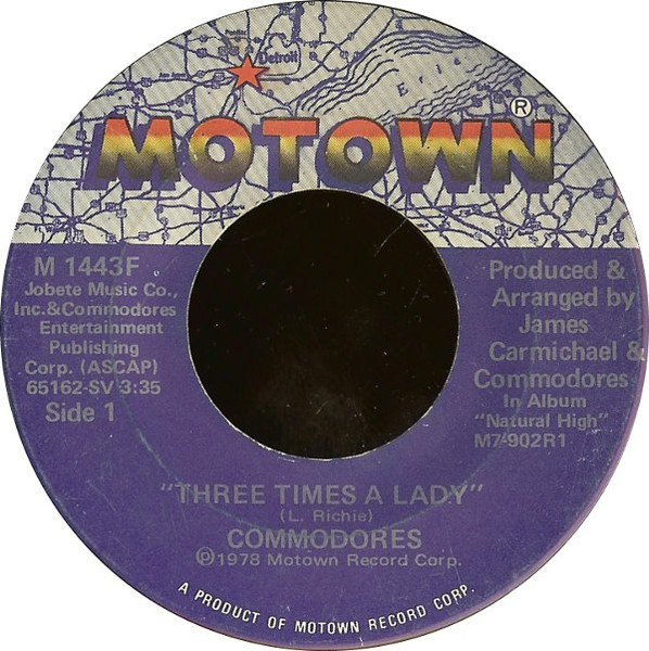 Commodores - Three Times A Lady | Motown (M 1443F) - main