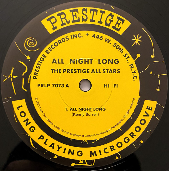 The Prestige All Stars - All Night Long | Analogue Productions (APRJ 7073) - 4