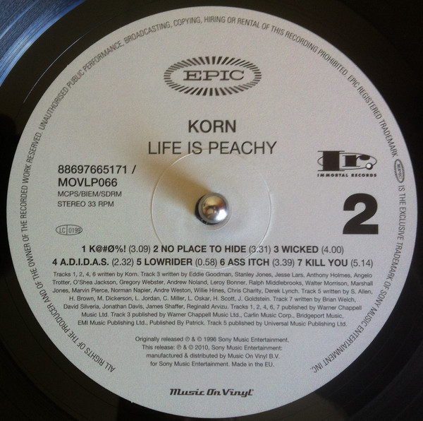 Korn - Life Is Peachy | Music On Vinyl (MOVLP066) - 2