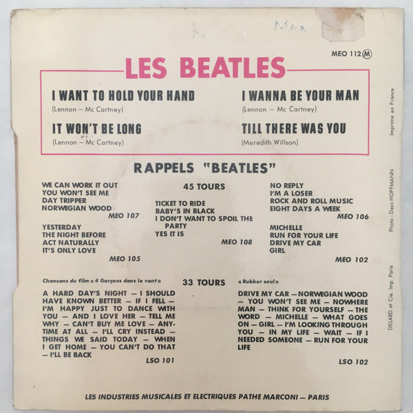 The Beatles - I Want To Hold Your Hand | Odeon (MEO 112) - 2