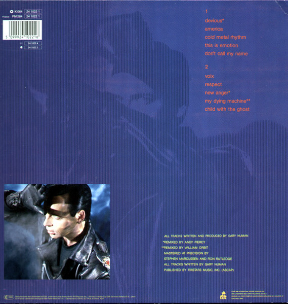 Gary Numan - New Anger | I.R.S. Records (24 1022 1) - 2