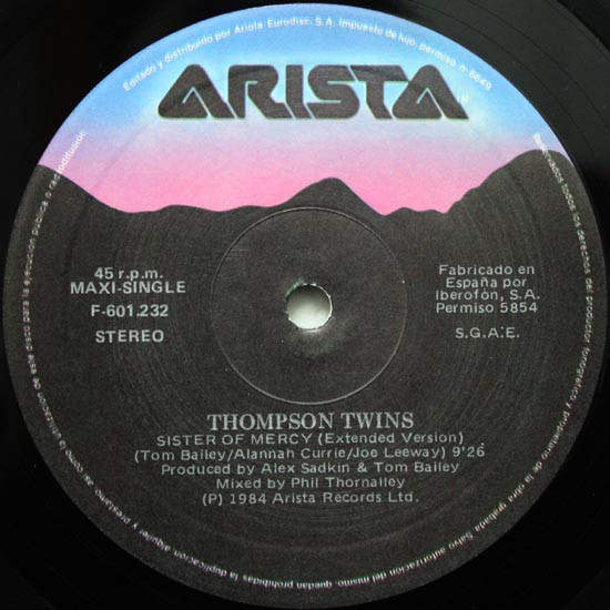 Thompson Twins - Sister Of Mercy (Extended Version) | Arista (F-601.232) - 3