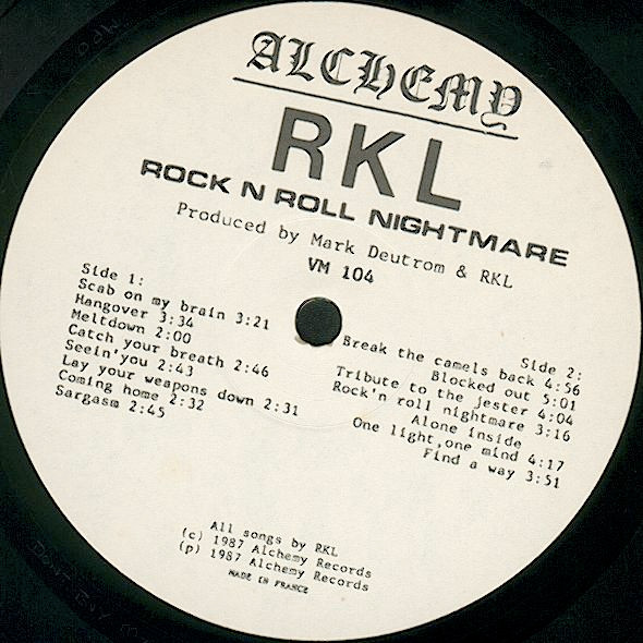 Rich Kids On LSD - Rock N Roll Nightmare | Alchemy Records (VM 104) - 3