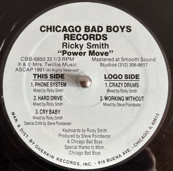 Ricky Smith - Power Move | Chicago Bad Boys Records (CBB-6850) Ricky Smith - Power Move | Chicago Bad Boys Records (CBB-6850)