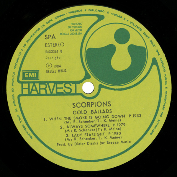 Scorpions - Gold Ballads | Harvest (26 0336 1) - 4