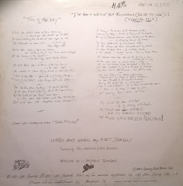 The The - This Is The Day | Epic (EPC A 12.3710) - 2