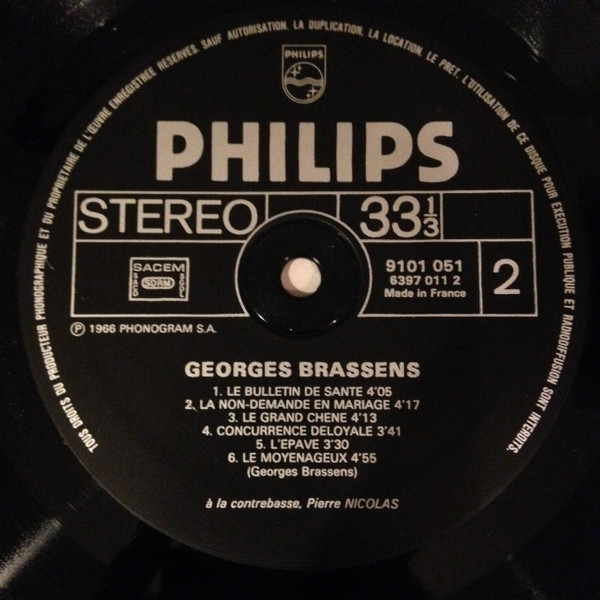 Georges Brassens - 9 - Supplique Pour Être Enterré À La Plage De Sète | Philips (9 101 051) - 3 Georges Brassens - 9 - Supplique Pour Être Enterré À La Plage De Sète | Philips (9 101 051) - 3