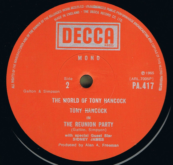 Tony Hancock With Special Guest Star Sid James - The World Of Tony Hancock | Decca (PA 417) - 4 Tony Hancock With Special Guest Star Sid James - The World Of Tony Hancock | Decca (PA 417) - 4