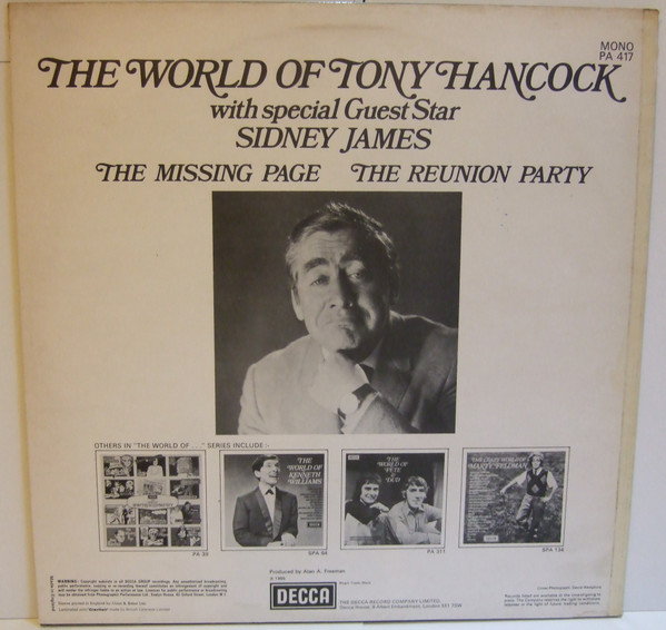 Tony Hancock With Special Guest Star Sid James - The World Of Tony Hancock | Decca (PA 417) - 2 Tony Hancock With Special Guest Star Sid James - The World Of Tony Hancock | Decca (PA 417) - 2