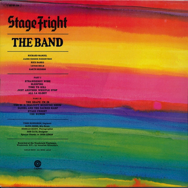 The Band - Stage Fright | Capitol Records (SW 425) - main