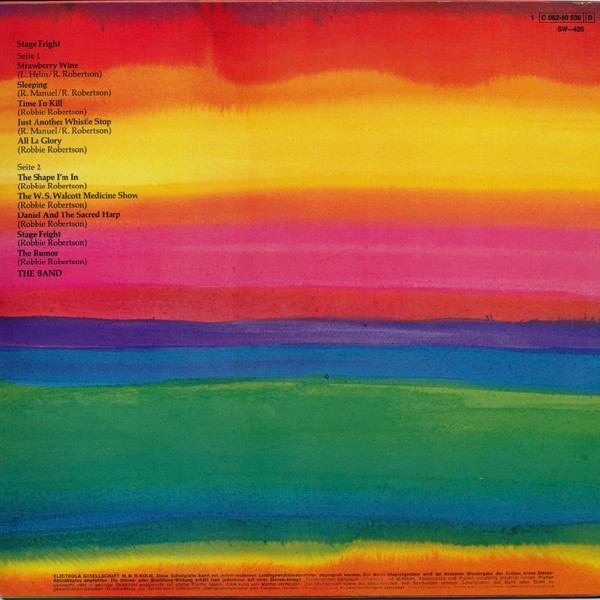 The Band - Stage Fright | Capitol Records (SW 425) - 2