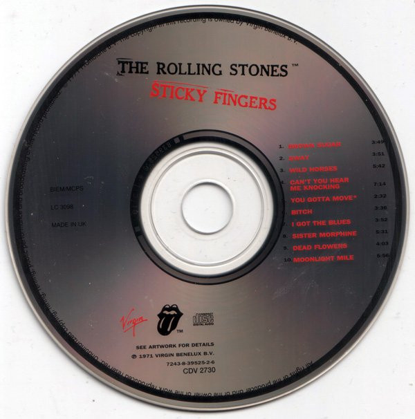 The Rolling Stones - Sticky Fingers | Virgin (CDV 2730)