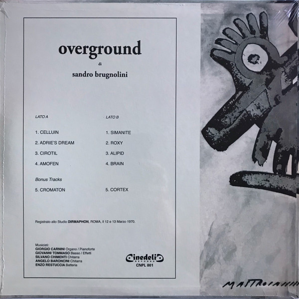 Sandro Brugnolini - Overground | Cinedelic Records (CNPL 801) - 2 Sandro Brugnolini - Overground | Cinedelic Records (CNPL 801) - 2
