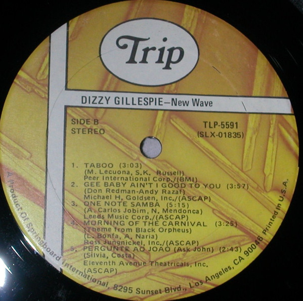 Dizzy Gillespie - New Wave! | Trip (TLP-5591) - 4