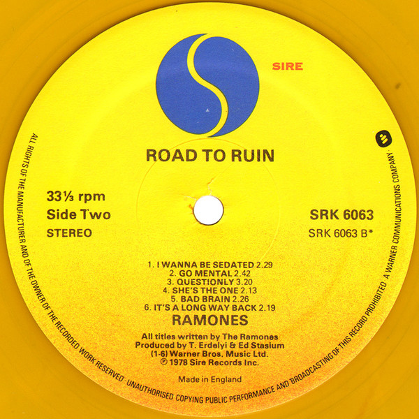 Ramones - Road To Ruin | Sire (SRK 6063) - 4 Ramones - Road To Ruin | Sire (SRK 6063) - 4