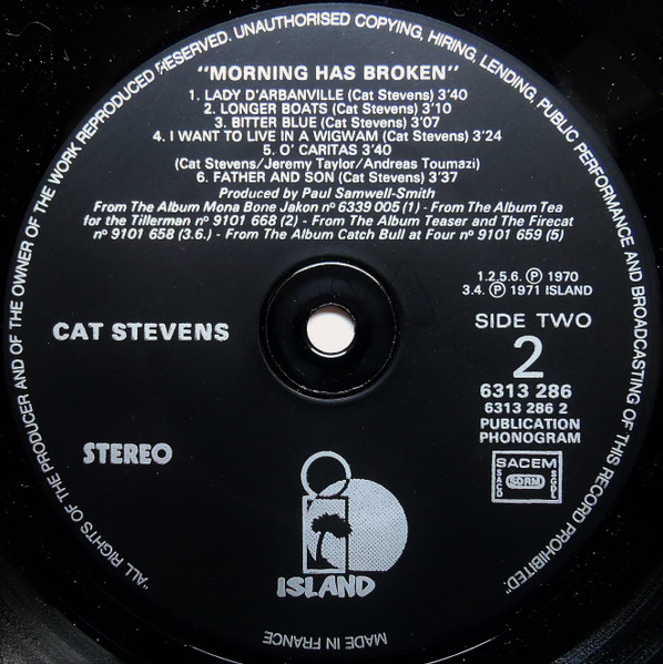 Cat Stevens - Morning Has Broken | Island Records (6313 286) - 4 Cat Stevens - Morning Has Broken | Island Records (6313 286) - 4