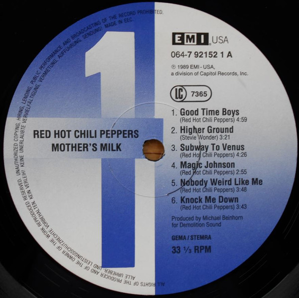 Red Hot Chili Peppers - Mother's Milk | EMI USA (064 7 92152 1) - 3