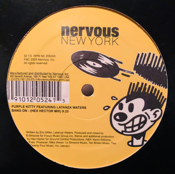 Purple Kitty Featuring Latanza Waters - Bang On | Nervous Records (NE 20524) - main Purple Kitty Featuring Latanza Waters - Bang On | Nervous Records (NE 20524) - main