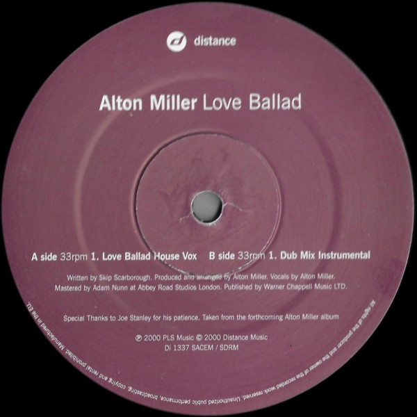 Alton Miller - Love Ballad | Distance (Di1337) - 3 Alton Miller - Love Ballad | Distance (Di1337) - 3