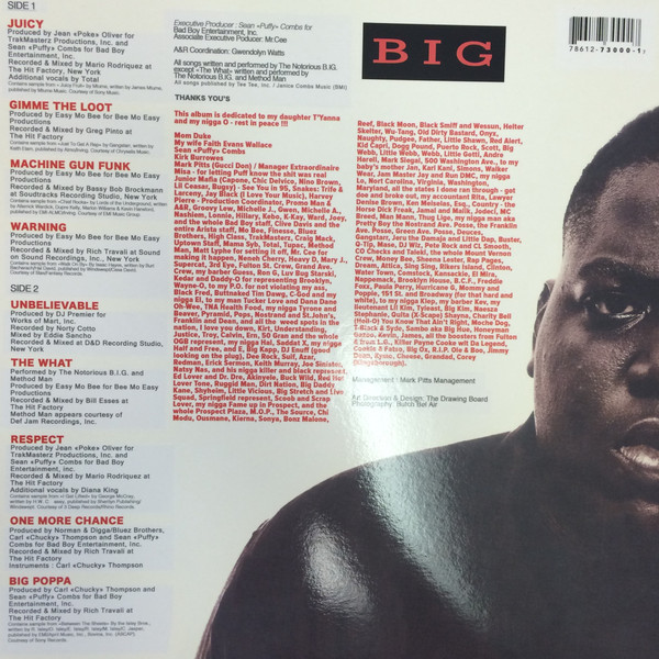 Notorious B.I.G. - Ready To Die | Bad Boy Entertainment (78612-73000-1) - 2 Notorious B.I.G. - Ready To Die | Bad Boy Entertainment (78612-73000-1) - 2