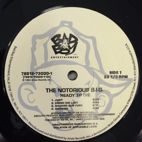 Notorious B.I.G. - Ready To Die | Bad Boy Entertainment (78612-73000-1) - 3 Notorious B.I.G. - Ready To Die | Bad Boy Entertainment (78612-73000-1) - 3